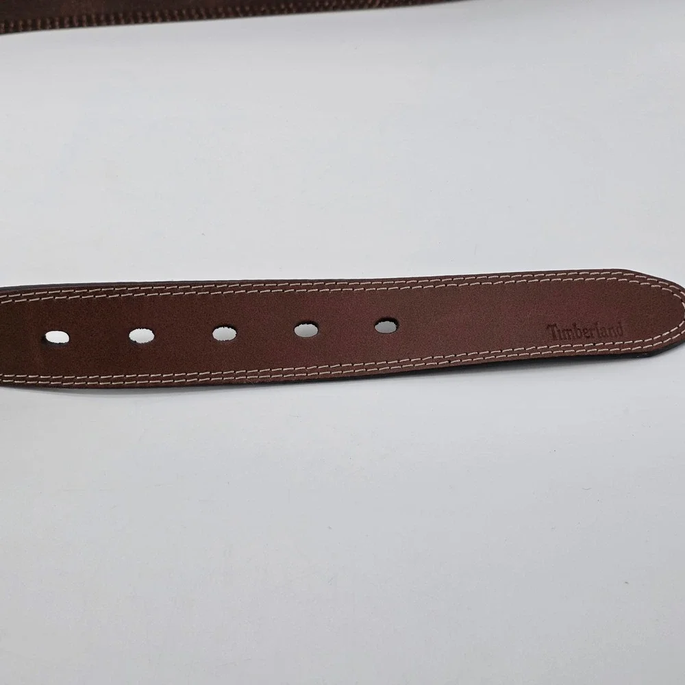 Timberland Brown 35Mm Boot Leather Belt 1.25